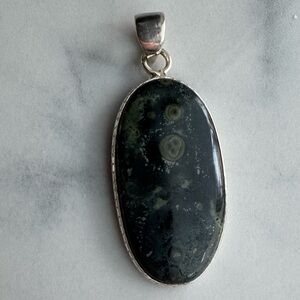 NWOT Sundance Nocturne Glow Pendant, Star Galaxy Jasper, Sterling Silver